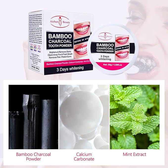 POLVO DENTAL BLANQUEADOR CARBON D BAMBU