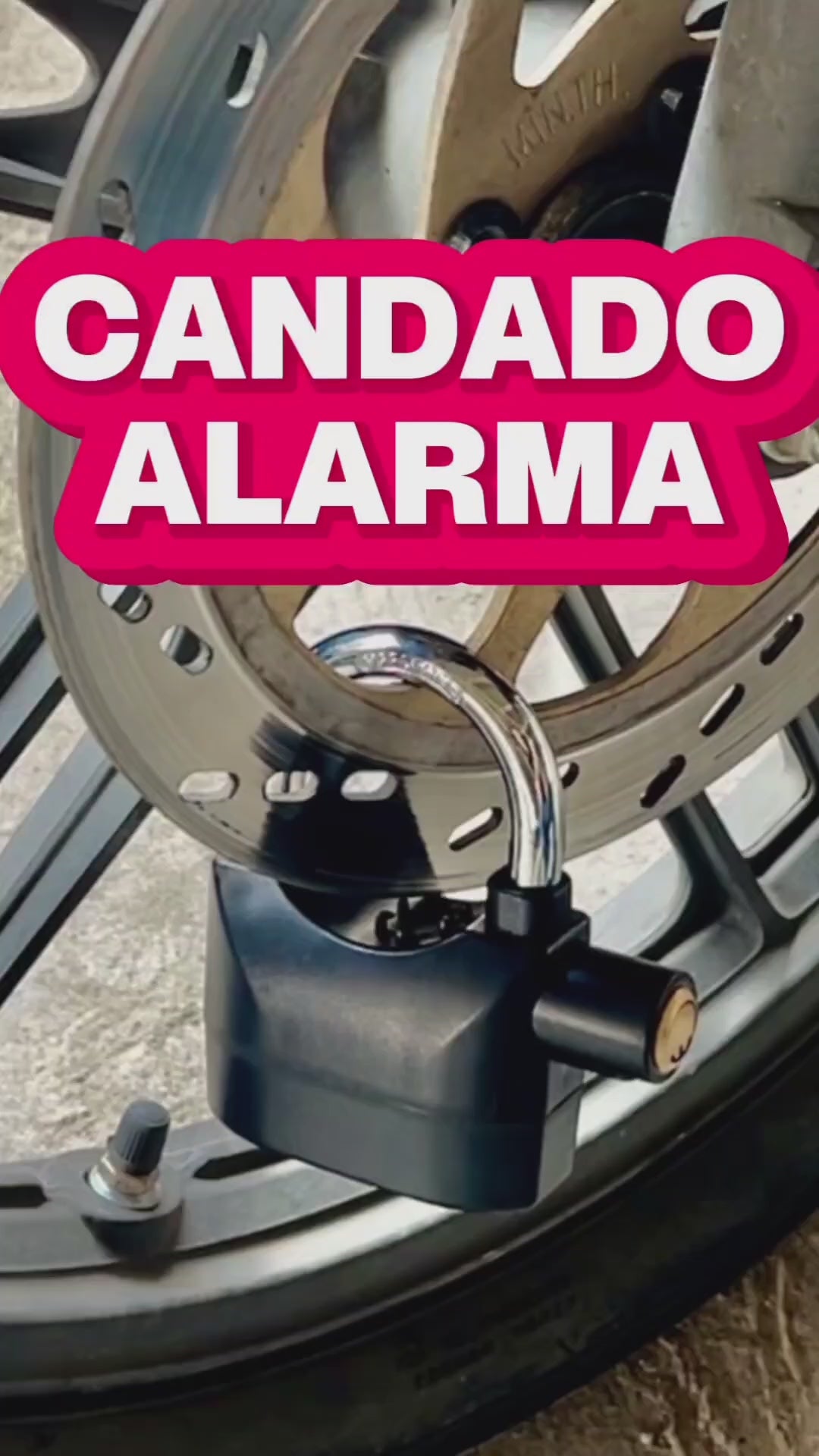 CANDADO CON ALARMA LARGO